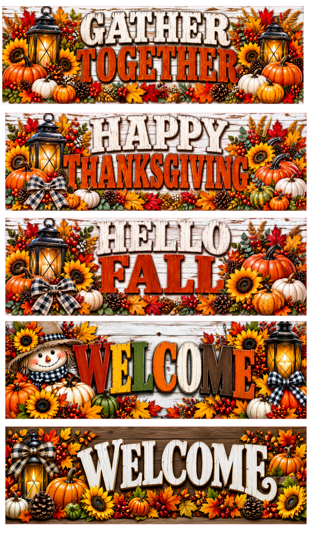 Small Rectangle Interchangeable Holiday Sign Frame