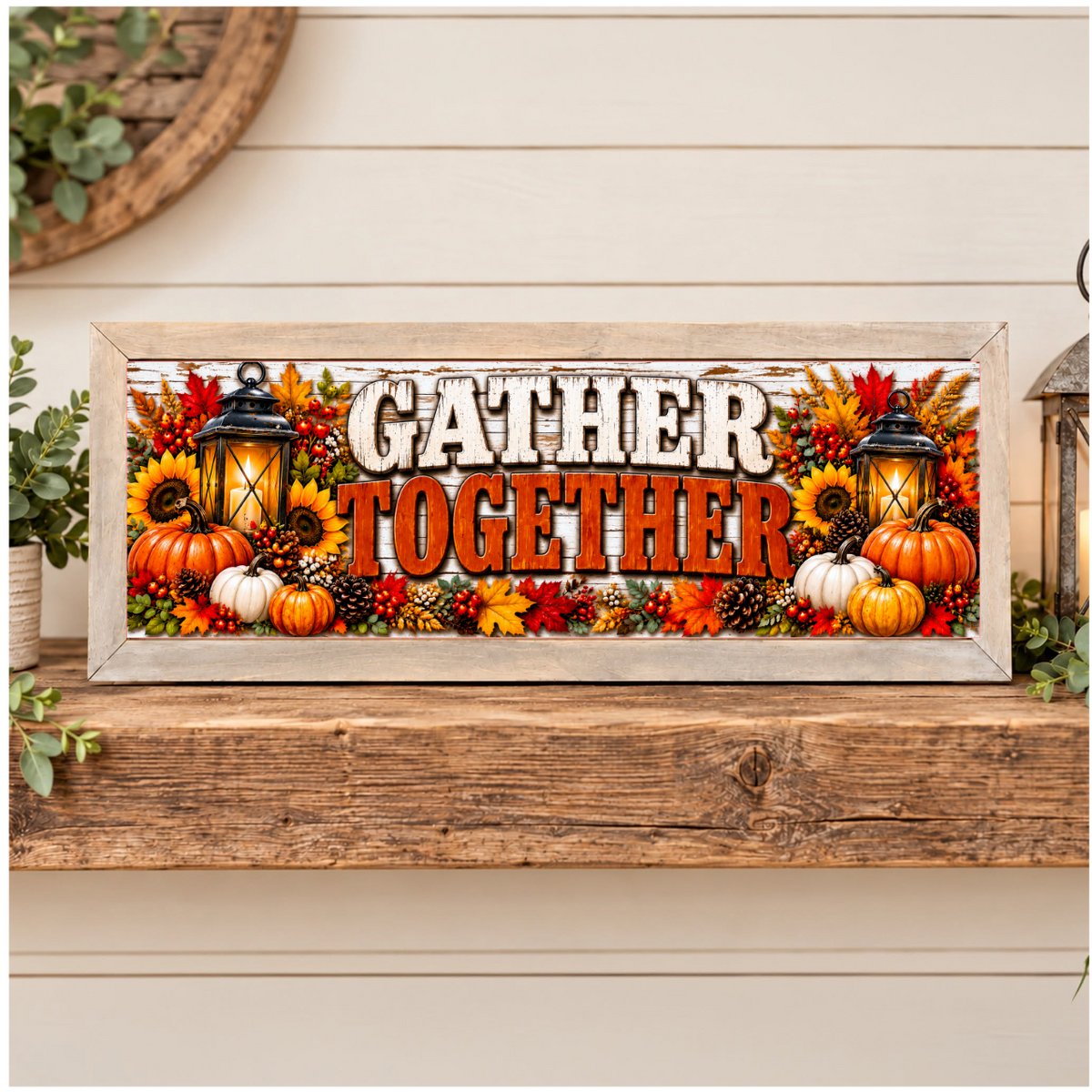 Small Rectangle Interchangeable Holiday Sign Frame