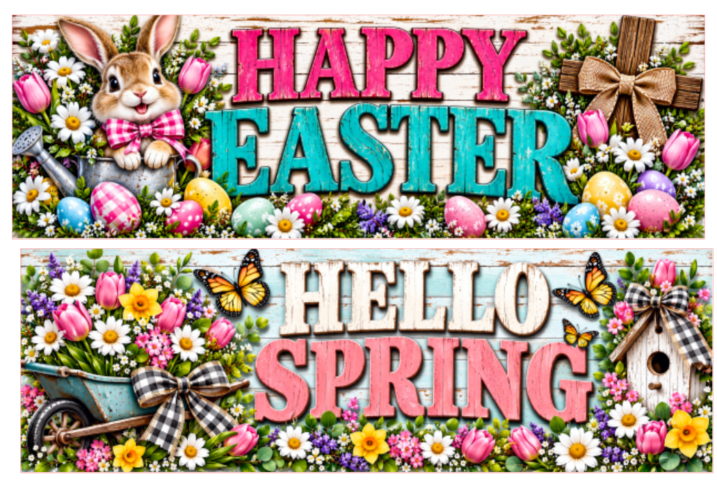 Small Rectangle Interchangeable Holiday Sign Frame